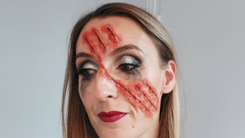 maquillage glamour griffures profil